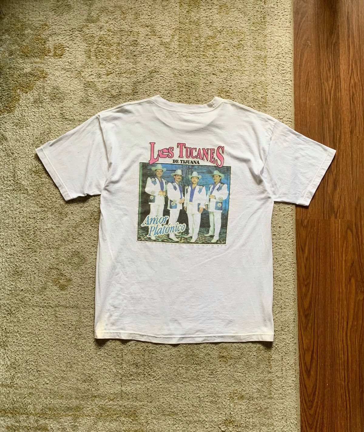 Band Tees Vintage 1998 Los Tucanes de Tijuana Amor Platónico Shirt Size US XL / EU 56 / 4 - 2 Thumbnail