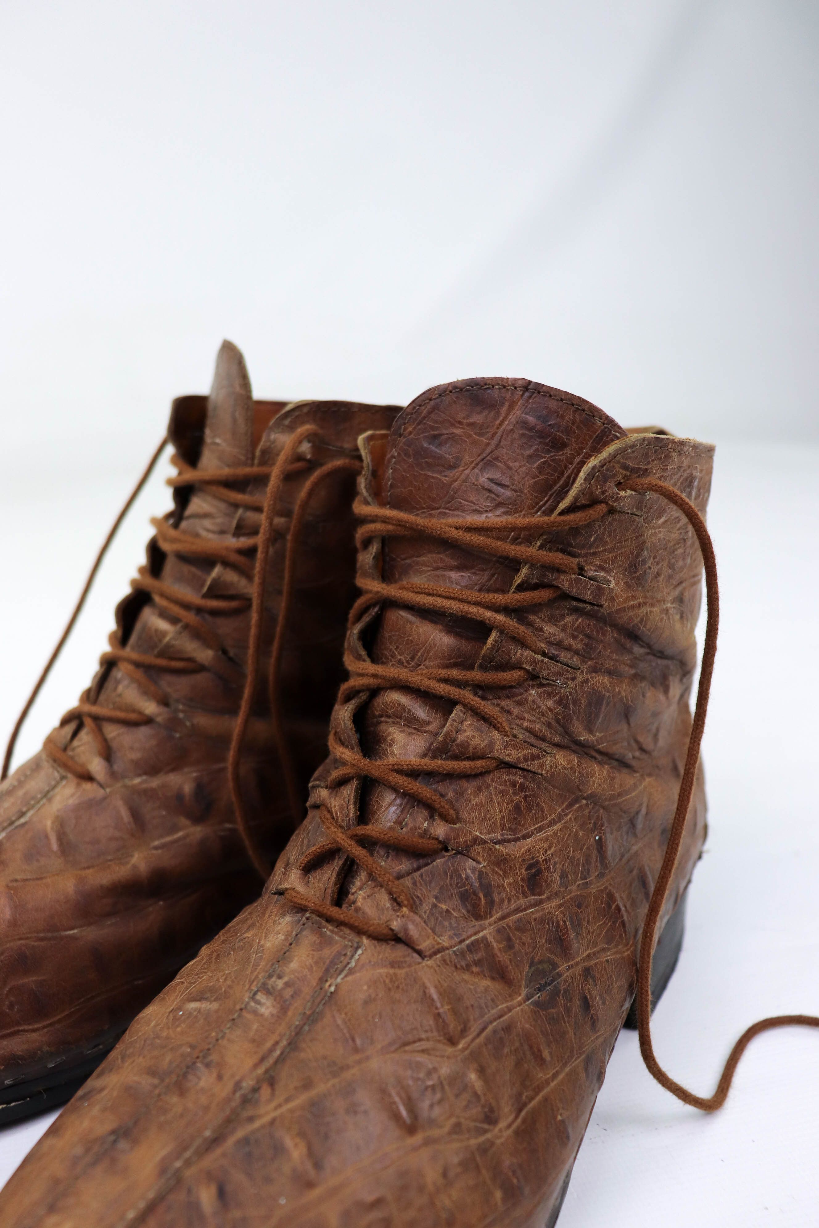 Vintage Jan Jansen Vintage Distressed Crocodile Leather Boots Size US 8 / EU 41 - 15 Thumbnail