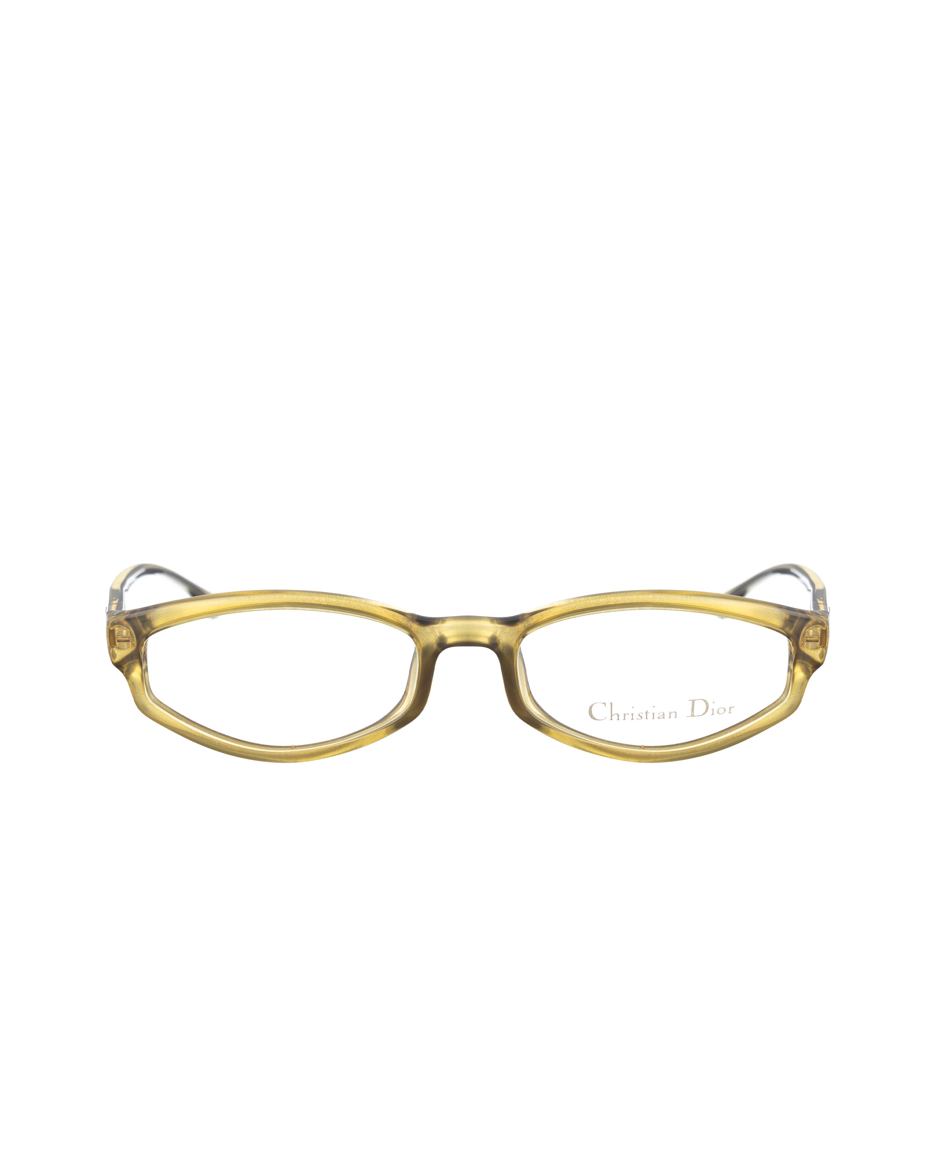Dior Dior 00s Olive Green Transparent Retro Glasses Size ONE SIZE - 1 Thumbnail