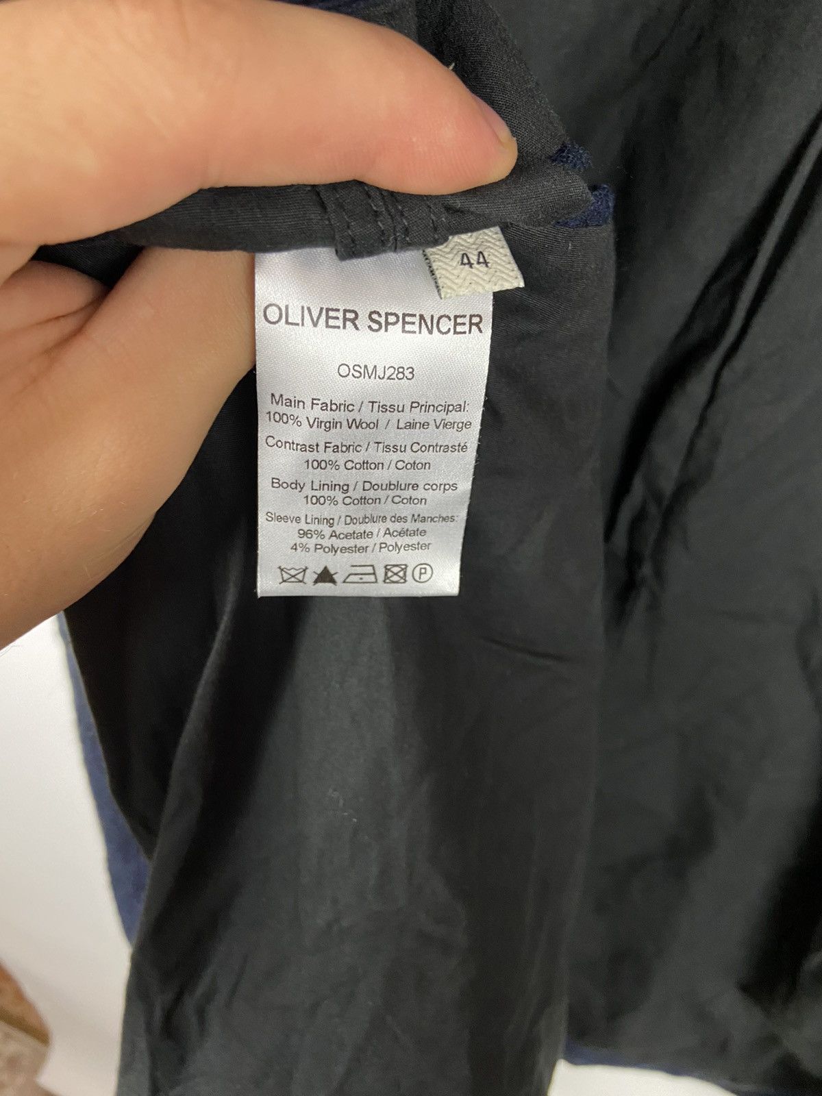 Designer × Oliver Spencer Oliver Spencer Corduroy/Wool Zip Up Jacket Blue Men Size US S / EU 44-46 / 1 - 13 Thumbnail