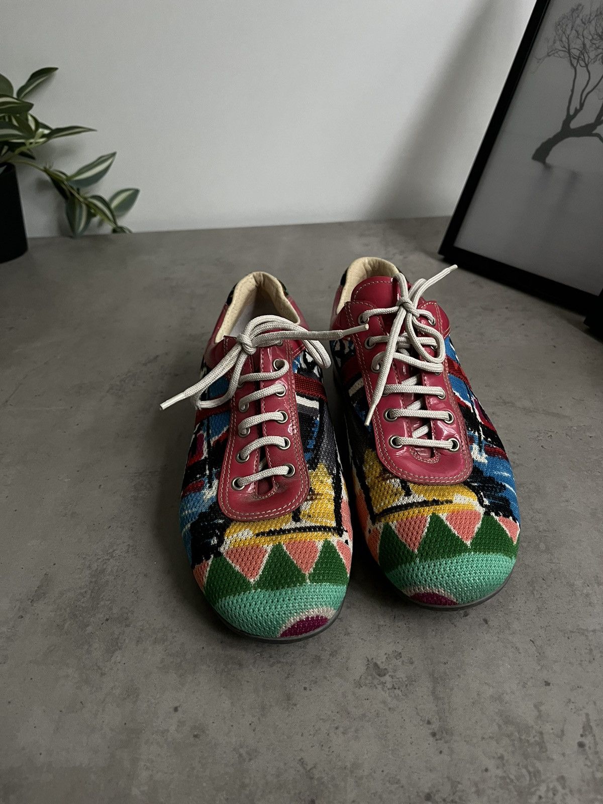 Prada Prada Sport Multicolor Fabric And Patent Leather Low Top Size US 6.5 / IT 36.5 - 6 Thumbnail