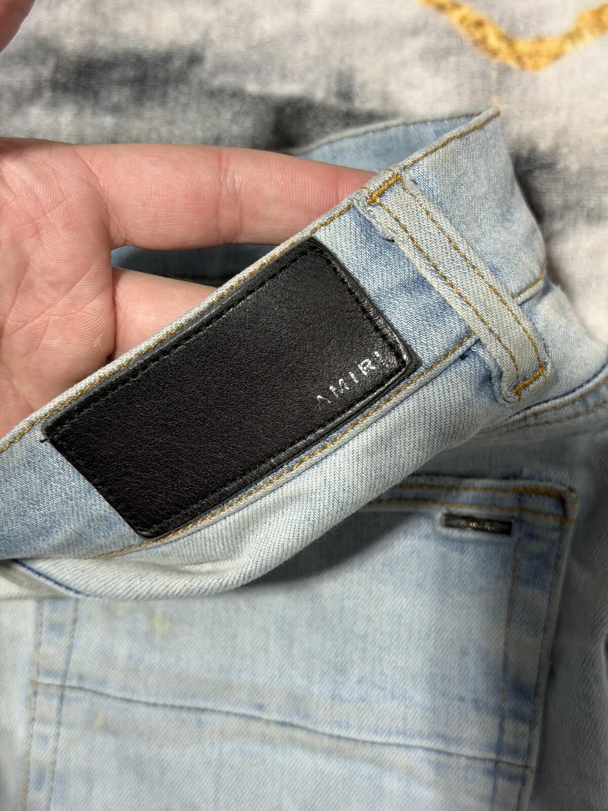 Amiri Amiri MX1 Black/White Patch Indigo Denim - Sz30 Size US 30 / EU 46 - 4 Thumbnail