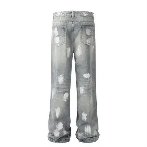 Other Punk wash ink loose casual ripped jeans y2k Size US 32 / EU 48 - 4 Thumbnail