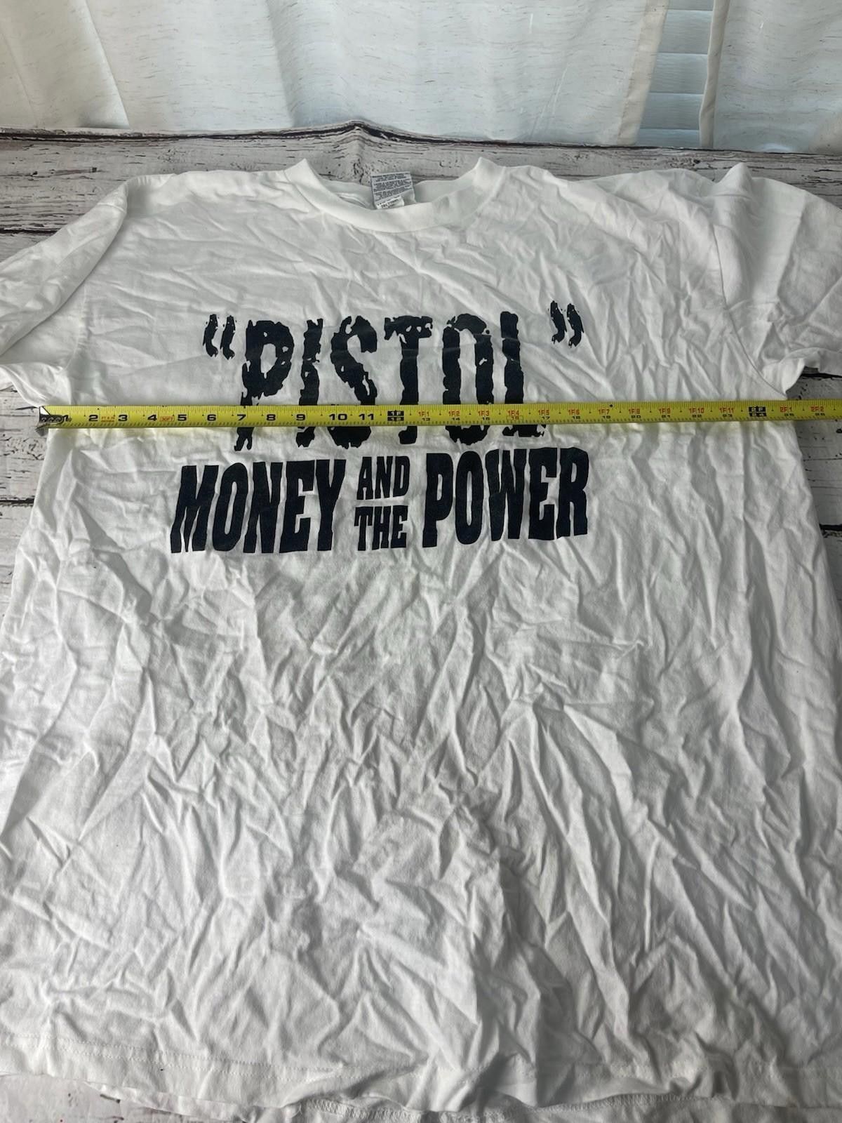 The Unbranded Brand Vintage Pistol- Money and The Power Rap Tee Size US XL / EU 56 / 4 - 7 Thumbnail