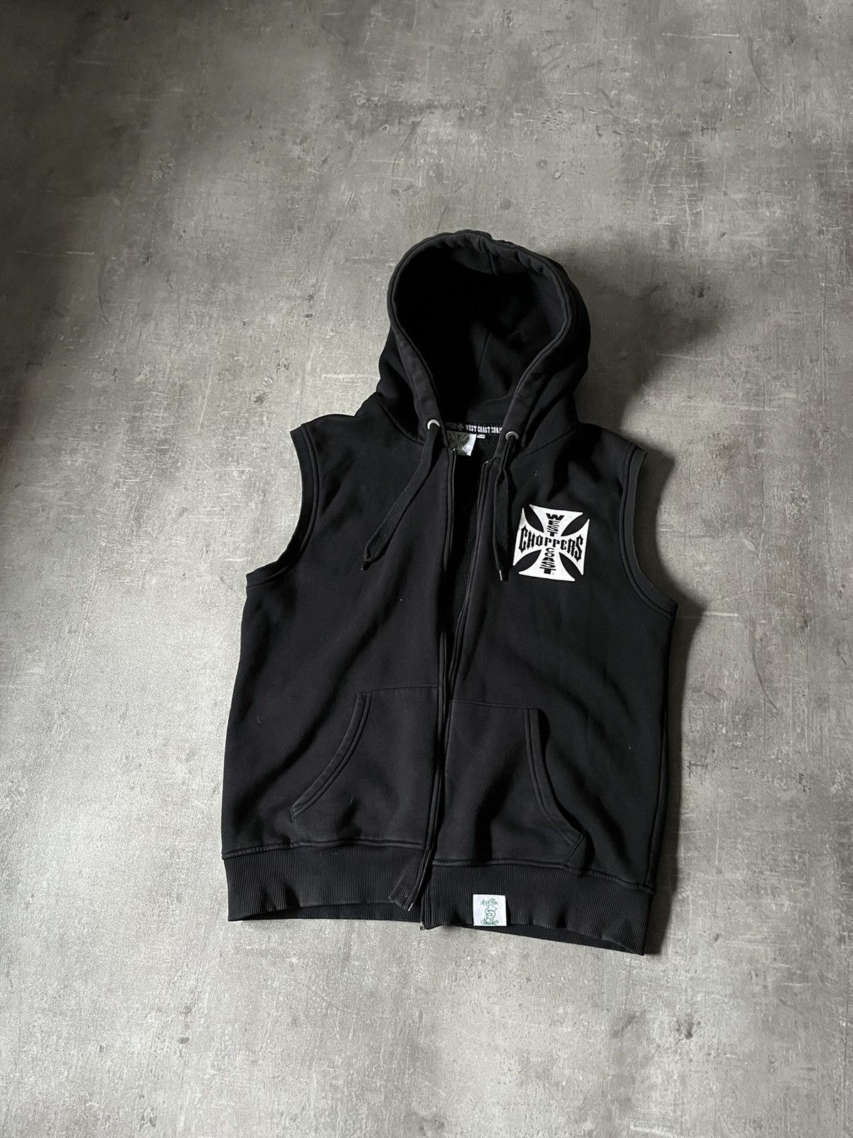 Vintage West Coast black zip up hoodie