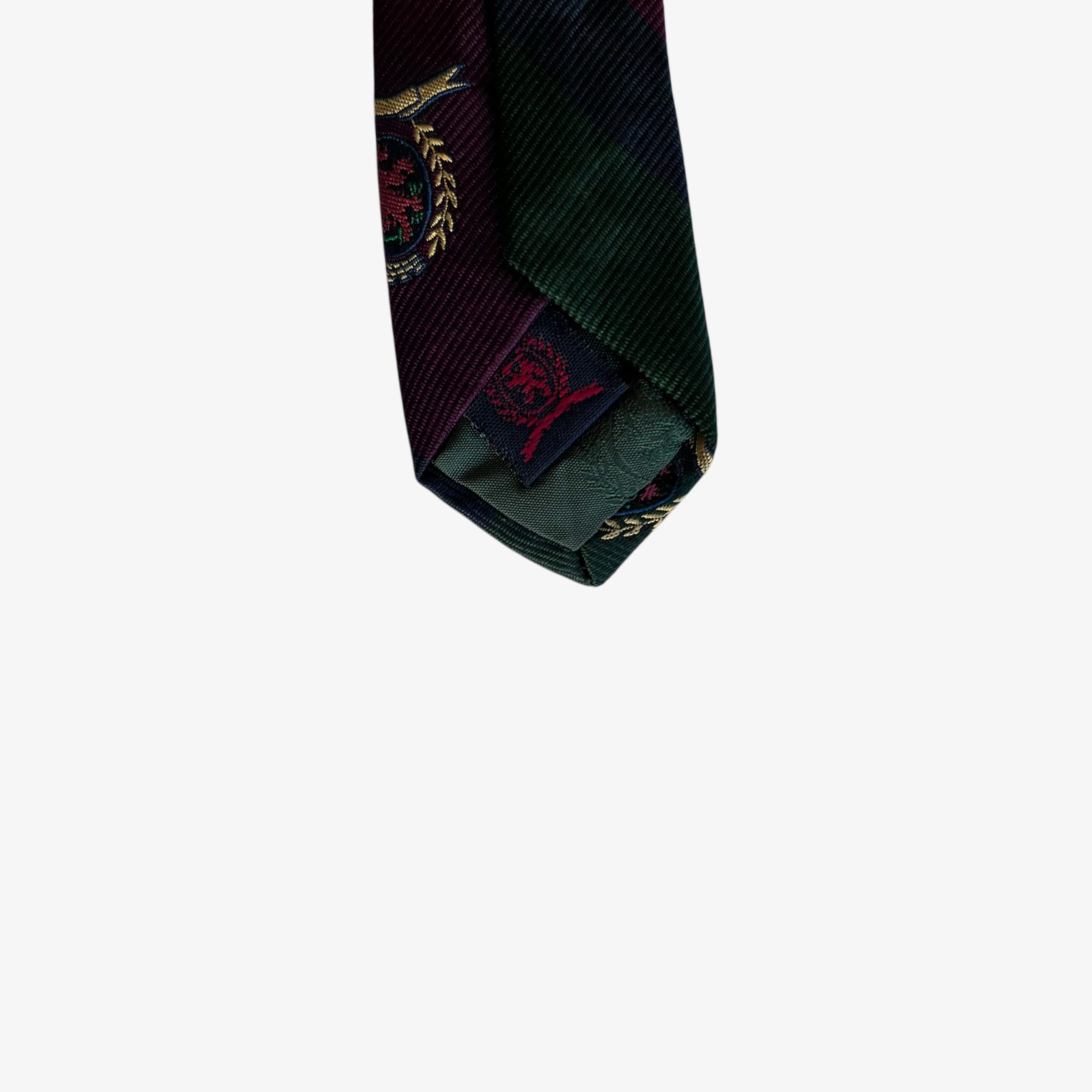 Tommy Hilfiger Vintage 90s Tommy Hilfiger Lion Striped Print Silk Tie Size ONE SIZE - 5 Thumbnail