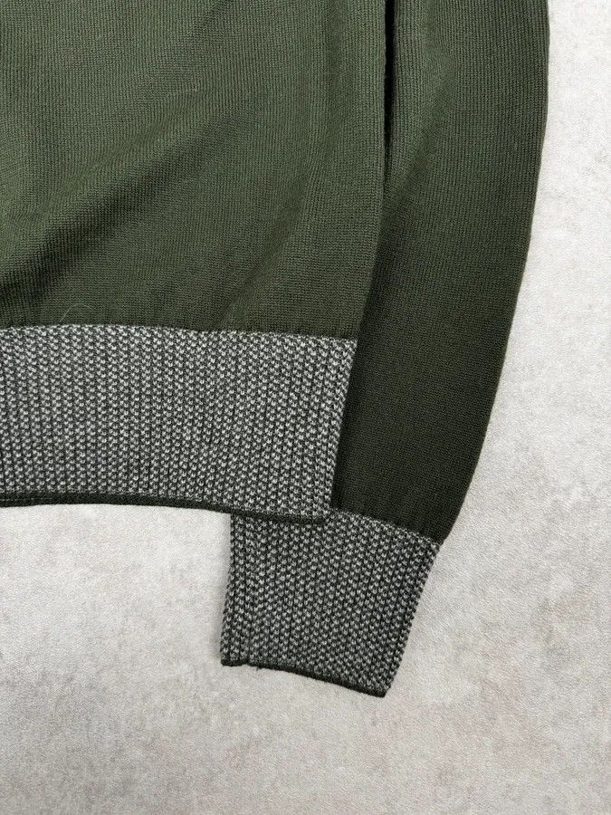 Bottega Veneta FW2017 Bottega Veneta Green & Grey Wool Cardigan Size US M / EU 48-50 / 2 - 9 Thumbnail