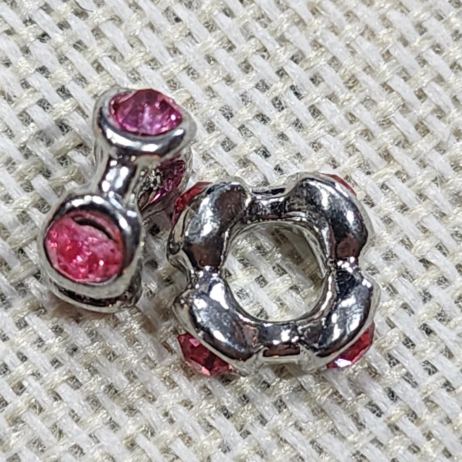 Unknown London Vintage Silver Sewing Charms with Pink Gemstones Size ONE SIZE - 5 Thumbnail