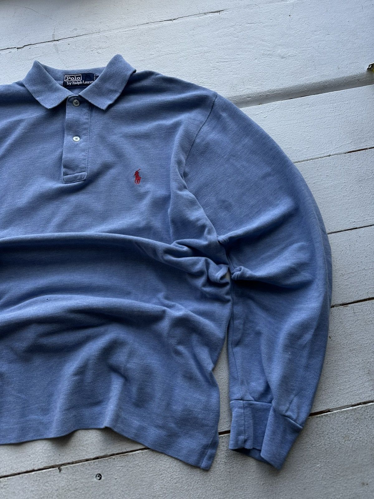 Designer × Polo Ralph Lauren × Vintage 🚨90s Ralph Lauren Polo Sport USA Rugby Sweatshirt Striped Size US M / EU 48-50 / 2 - 1 Thumbnail