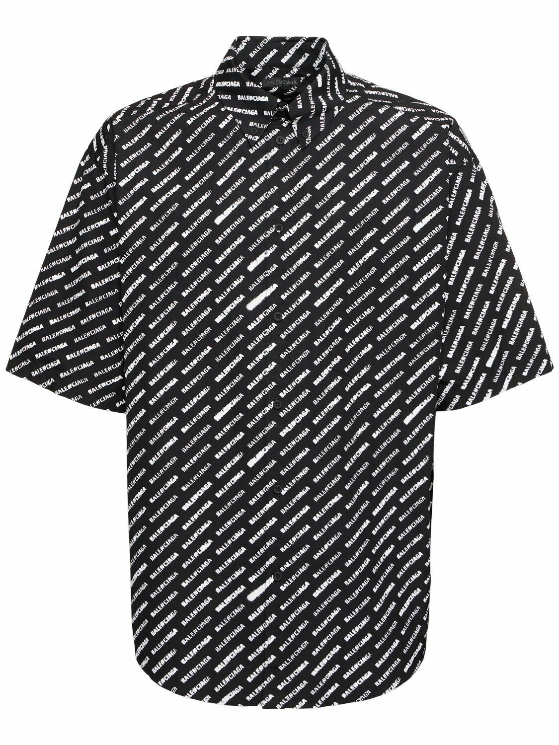 Balenciaga Stencil Large All Over Print Cotton Shirt Size US XXL / EU 58 / 5 - 1 Thumbnail