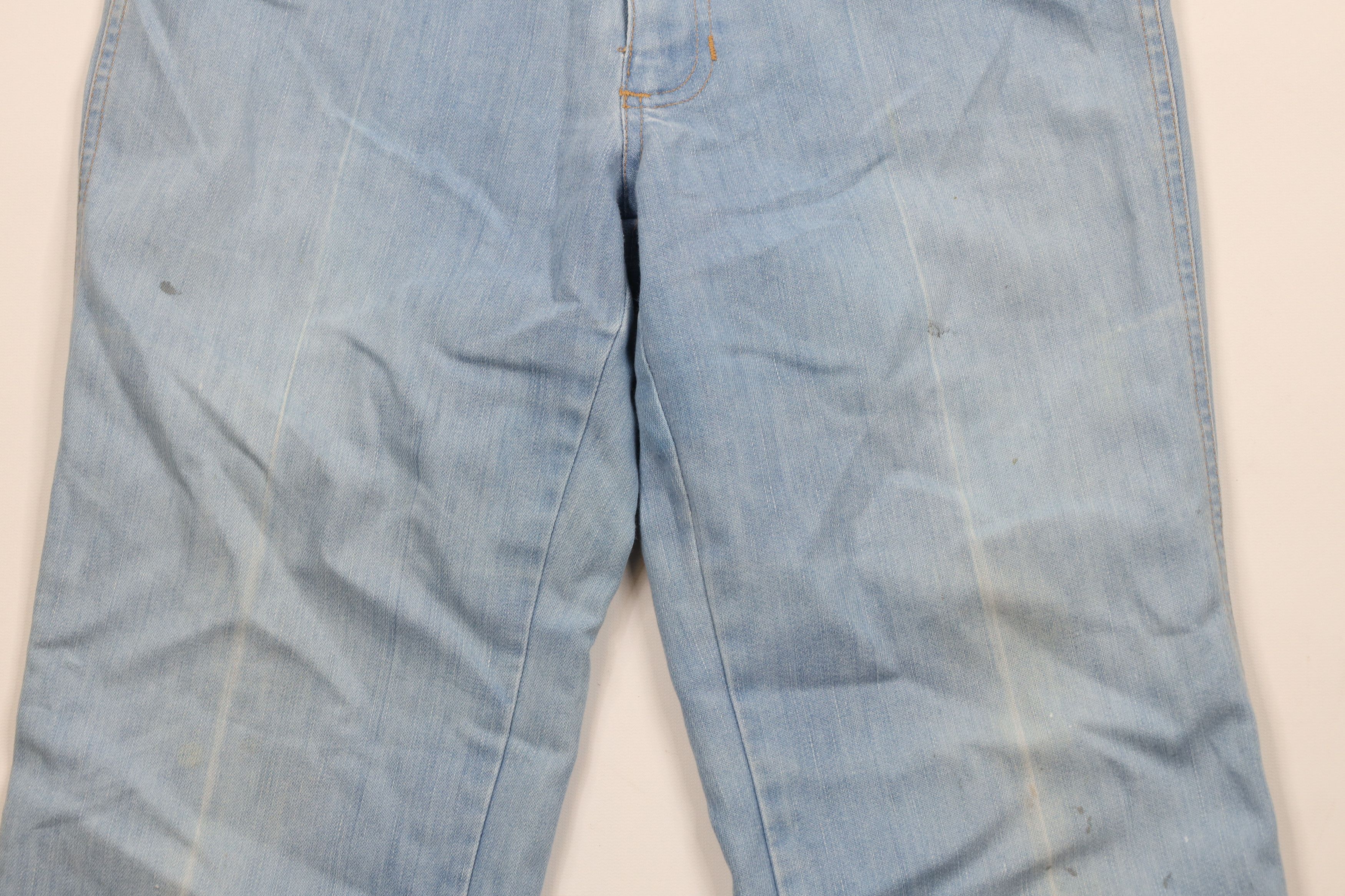 Vintage Vintage 70s Streetwear Flared Wide Leg Denim Jeans Blue USA Size 27" / US 4 / IT 40 - 3 Thumbnail