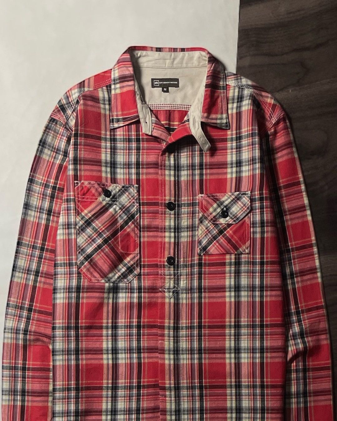 Japanese Brand Flannel Workshirt PETIT BONHEUR INATTENDU Size M Size US M / EU 48-50 / 2 - 2 Thumbnail