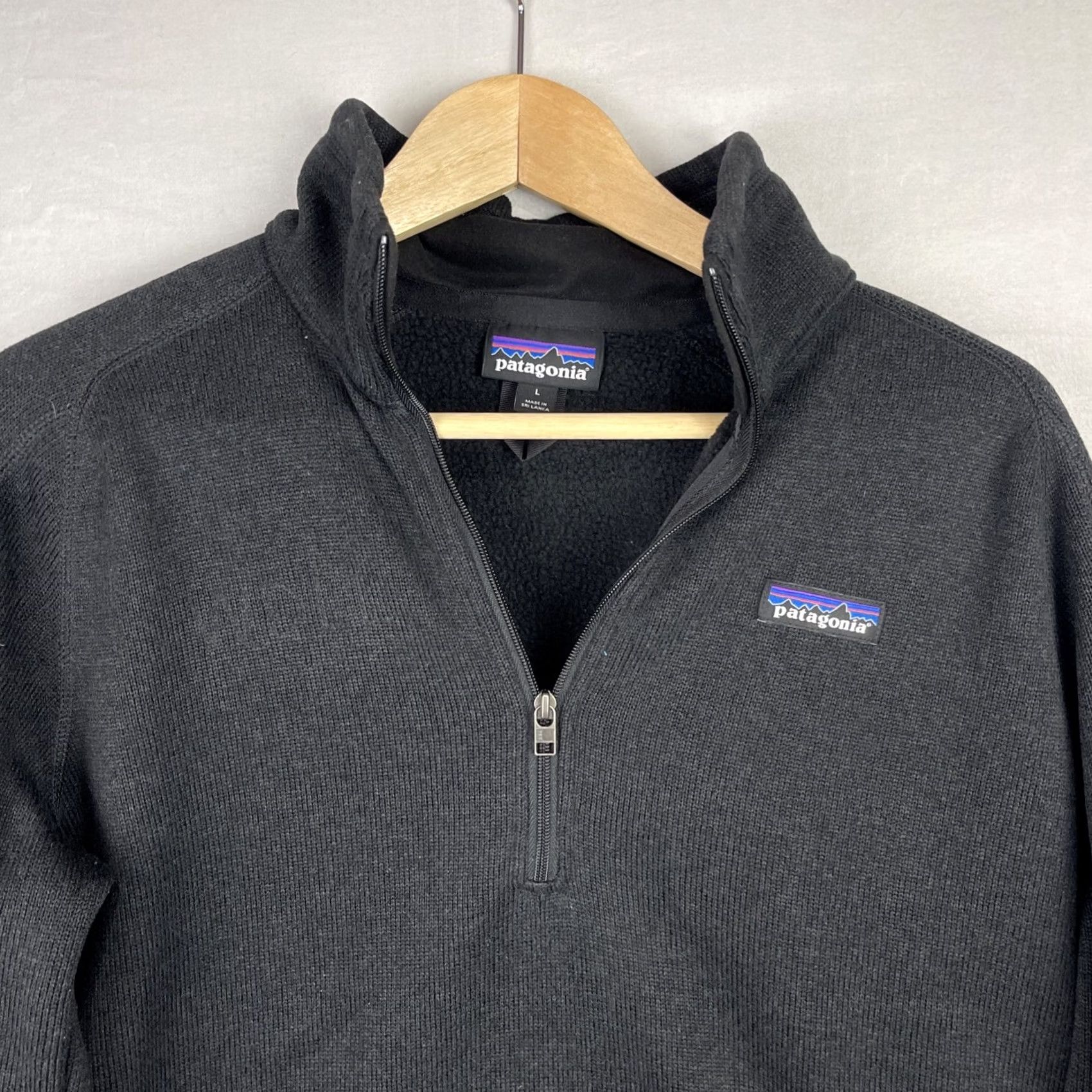 Patagonia Patagonia Better Sweater Womens Large Black Pullover Zip Pocket Fleece 25618 Size L / US 10 / IT 46 - 2 Thumbnail