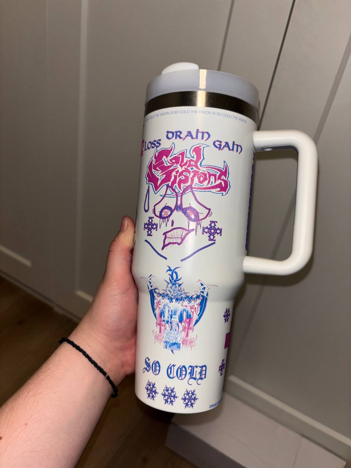 Drain Gang Bladee White tumbler Size ONE SIZE - 4 Thumbnail
