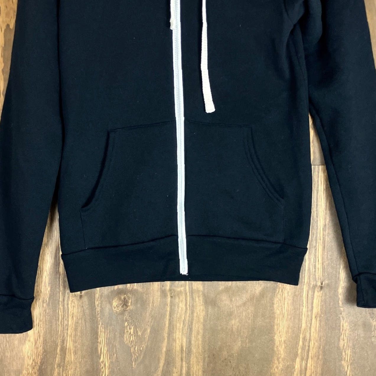 Vintage VINTAGE Bella Canvas Unisex Jacket Black Full Zip Twitch Logo Hooded Pockets XS Size XS / US 0-2 / IT 36-38 - 3 Thumbnail