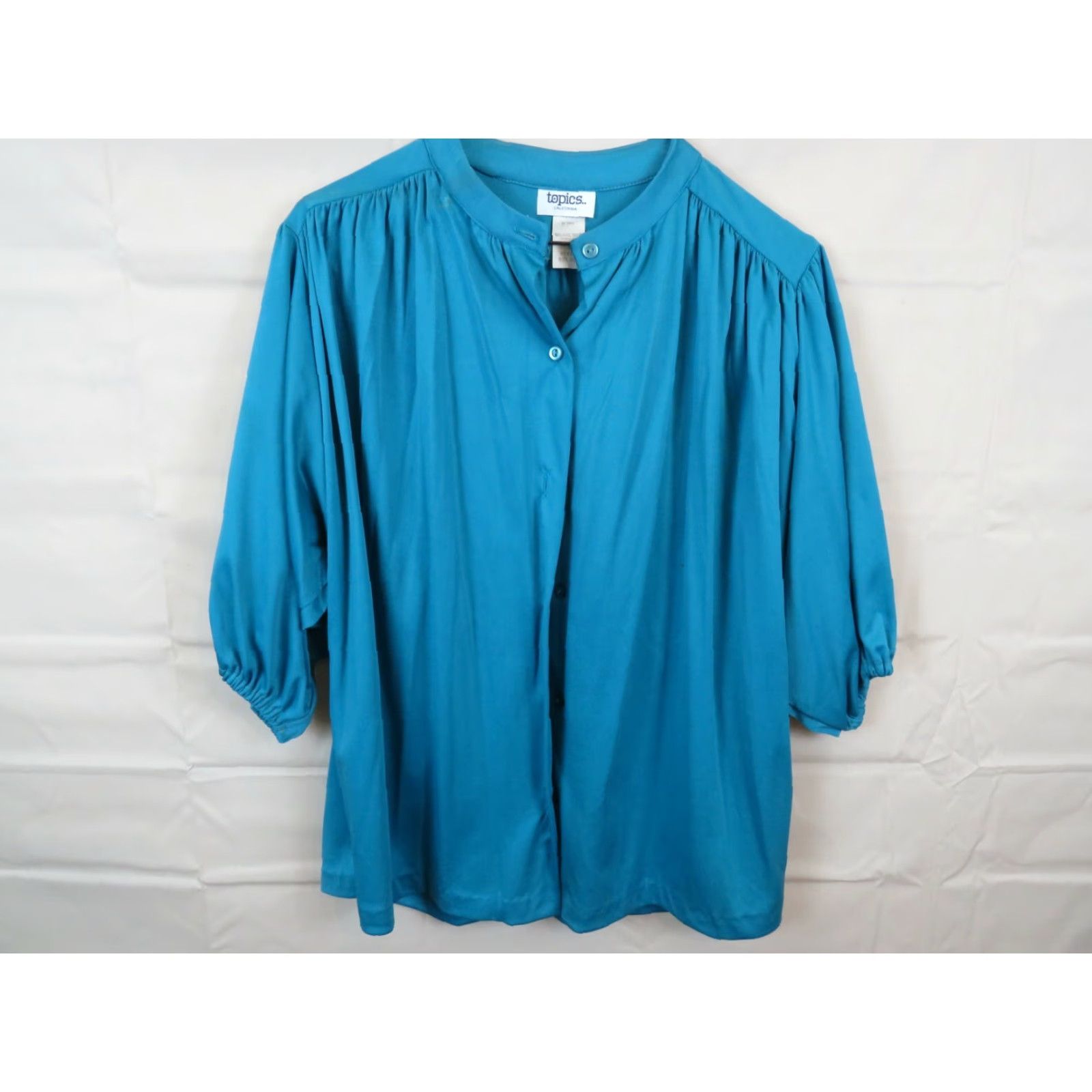 Vintage VINTAGE California blue polyester top shirt M Stain Destroyed Terry 1970s Shirt Mens Size M / US 6-8 / IT 42-44 - 2 Thumbnail