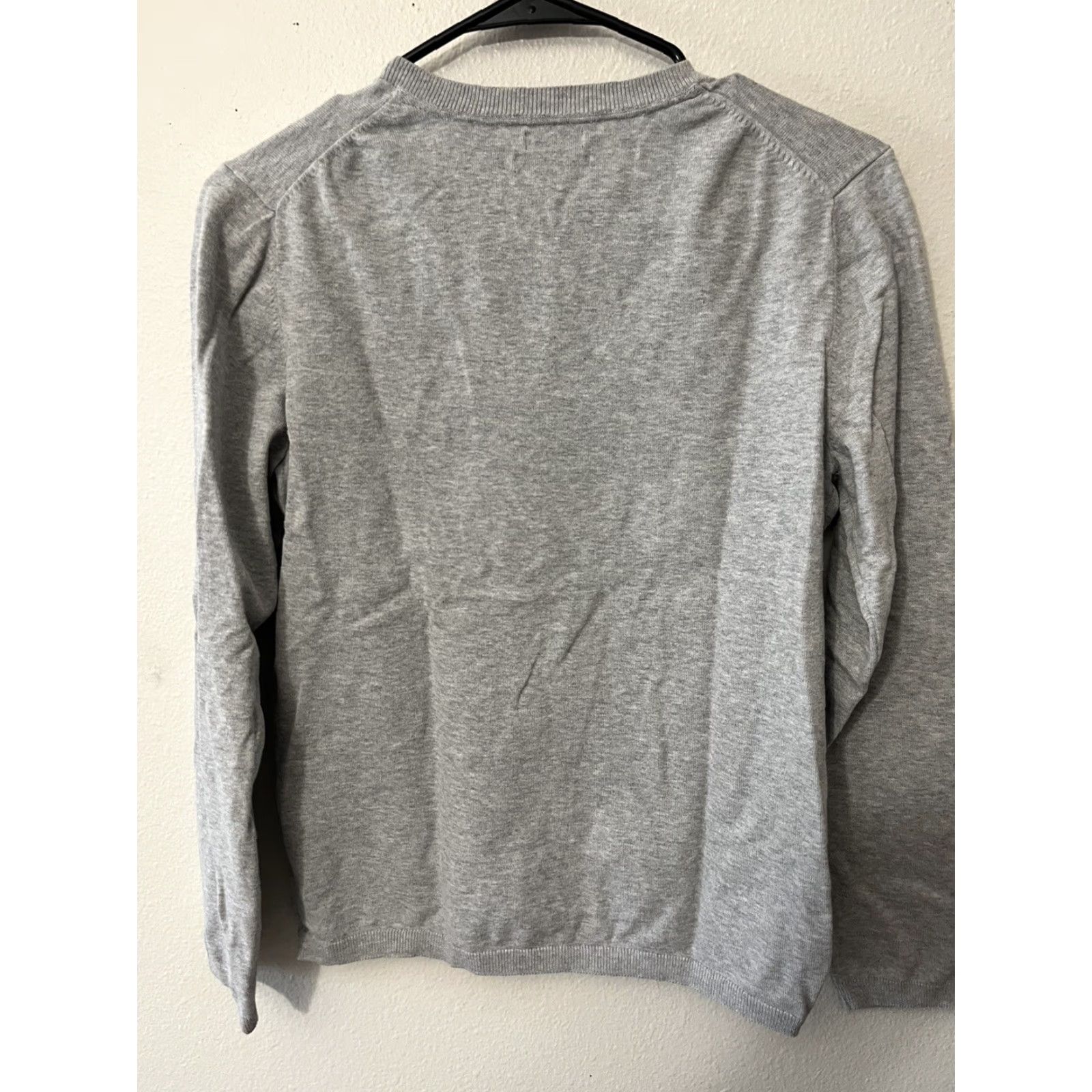 Tommy Hilfiger Tommy Hilfiger Men's L Gray V Neck Pima Cotton Blend Long Sleeve Sweater Size US L / EU 52-54 / 3 - 3 Thumbnail