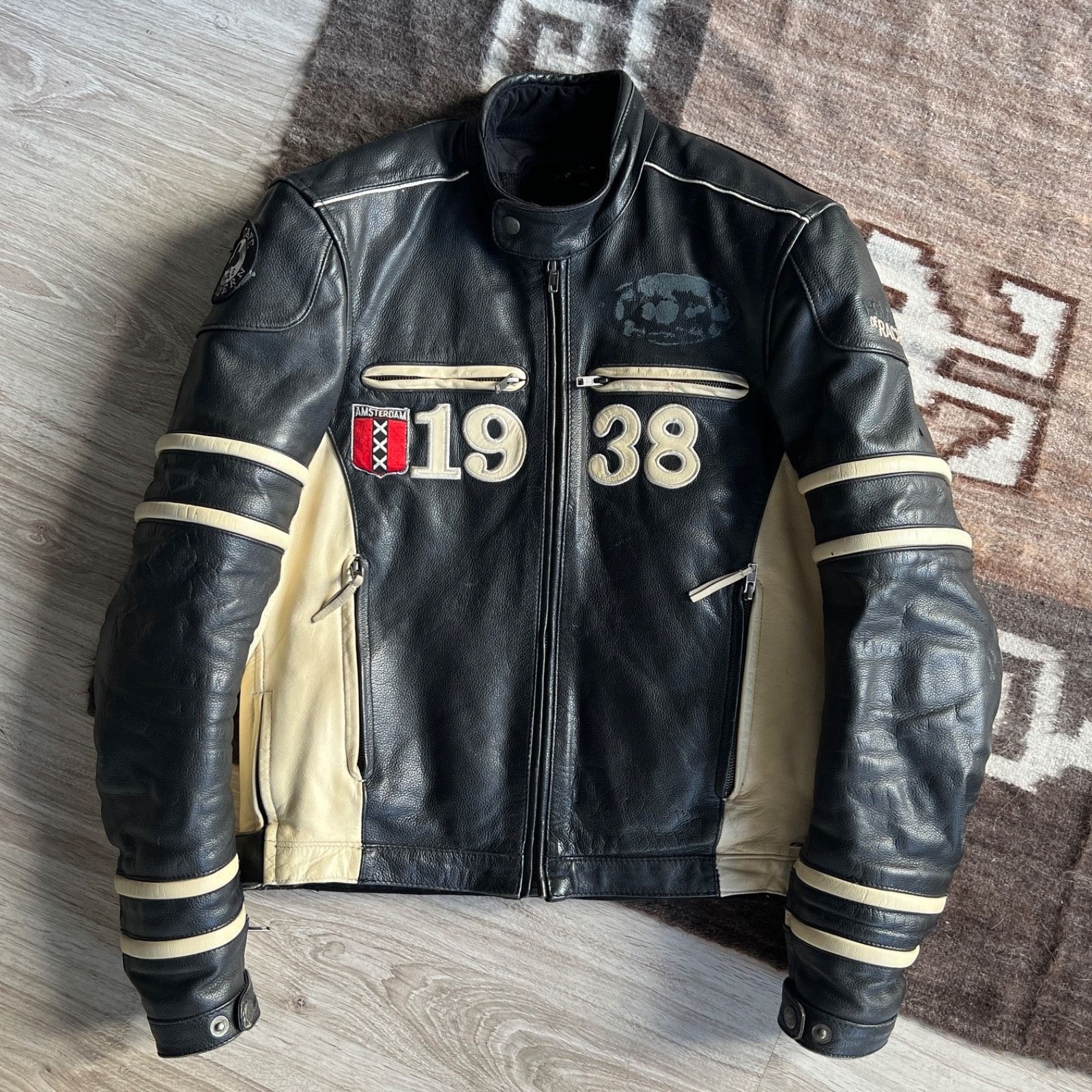 Genuine Leather Vintage Leather Motorcycle Jacket SC 1/14 Cafe Racer 9964AC Size US M / EU 48-50 / 2 - 1 Thumbnail
