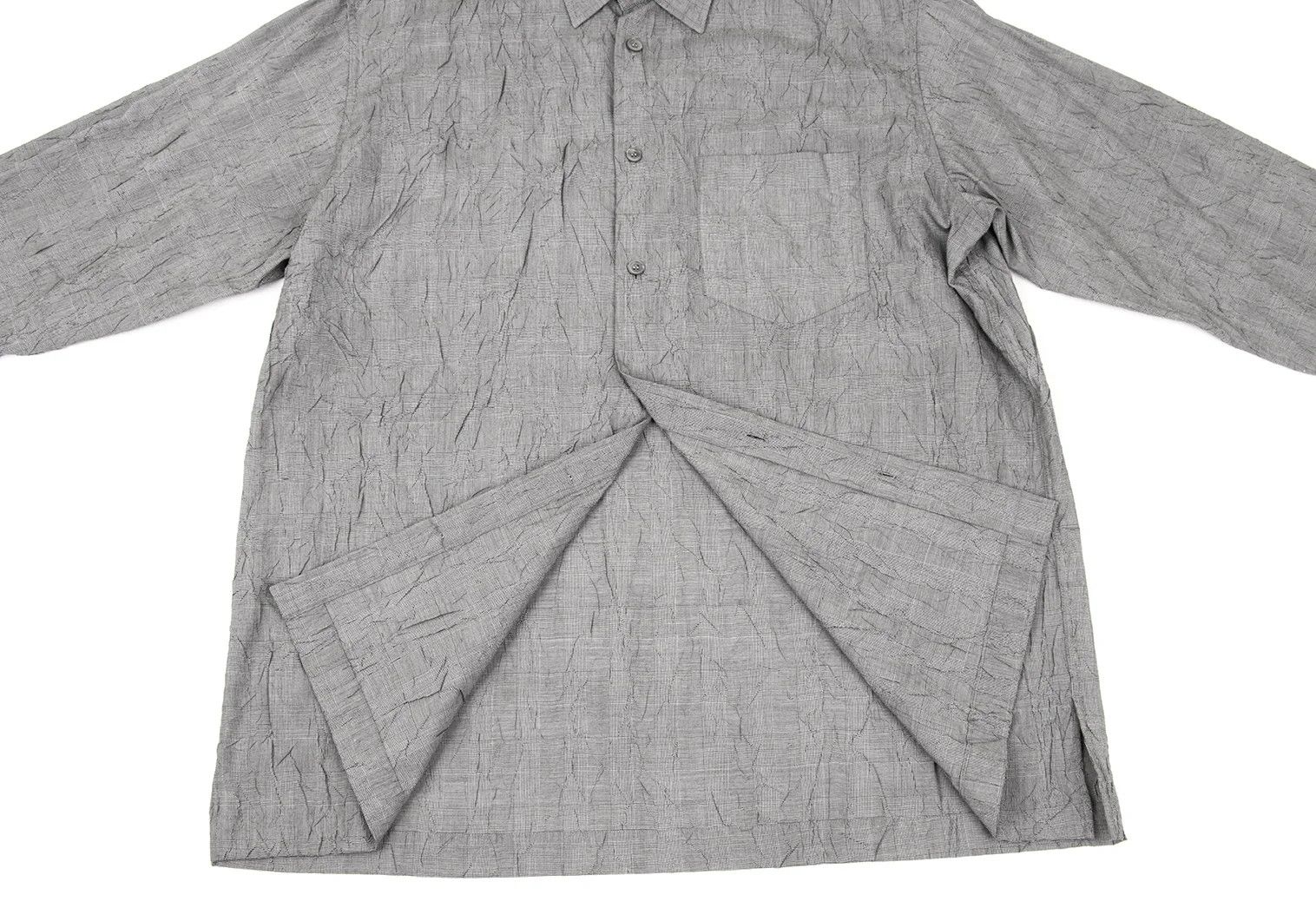 Issey Miyake Gray Glen Check Pleats Shirt for Men Size 4 Size US XL / EU 56 / 4 - 9 Thumbnail