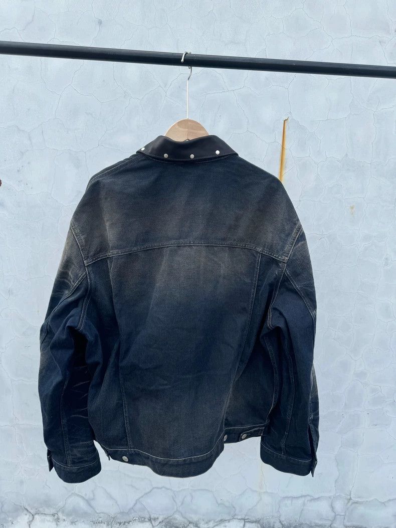 Acne Studios Acne Studios 24 FW Patchwork Collar Ripple Washed Denim Jac Size US L / EU 52-54 / 3 - 2 Thumbnail