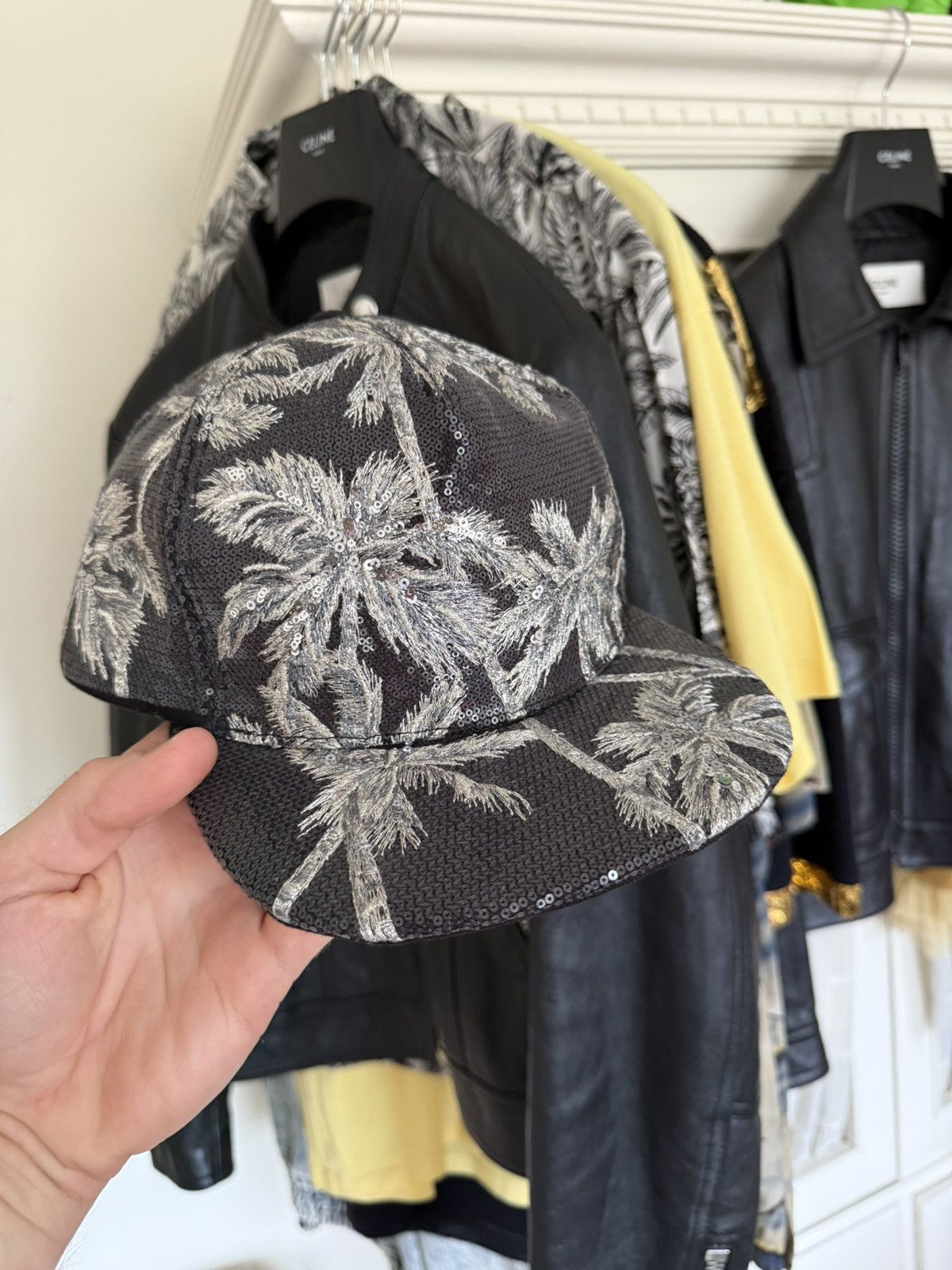 Celine Celine Hedi Slimane embroidered sequin palm tree cap trucker Size ONE SIZE - 16 Thumbnail