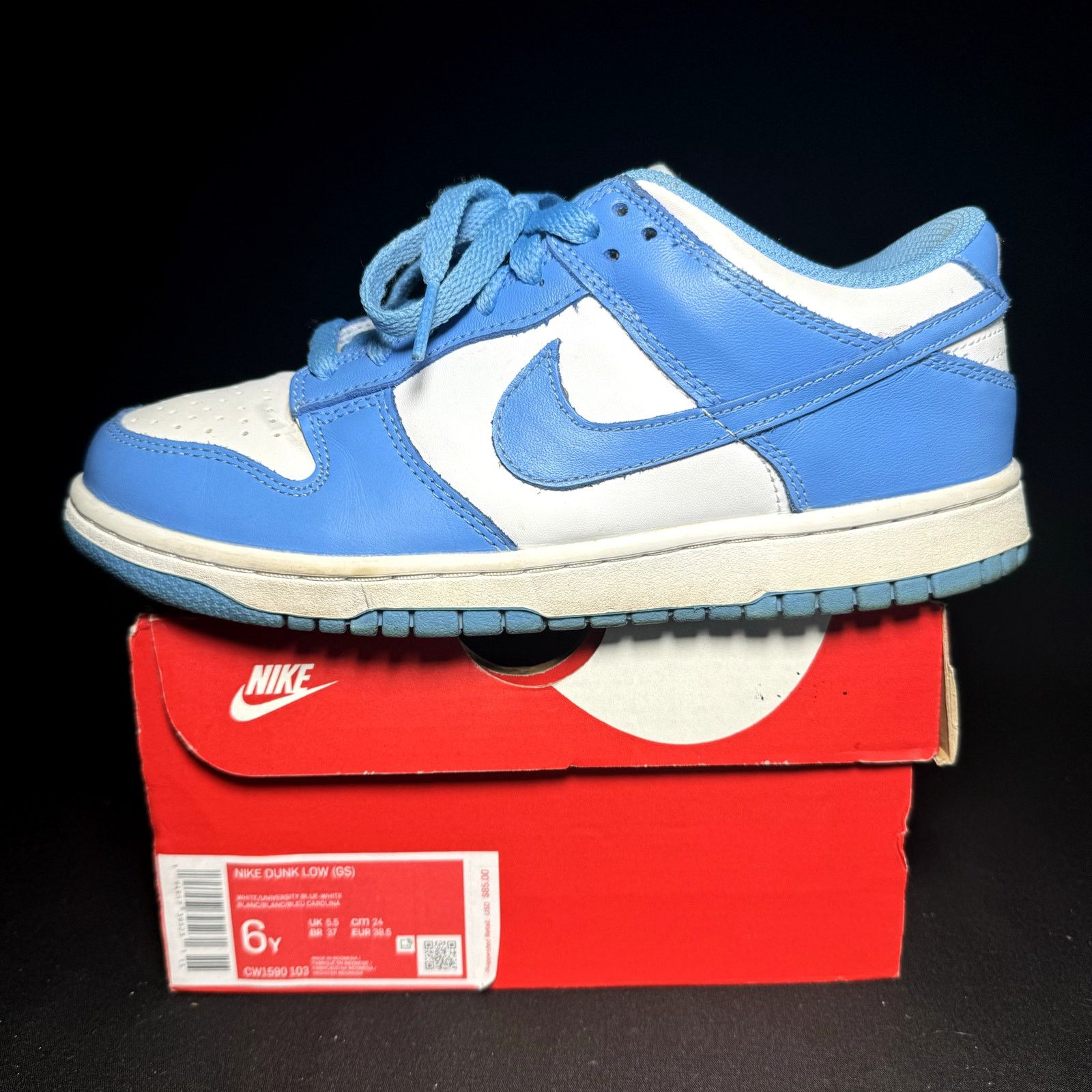 Jordan Brand × Nike Nike Dunk Low GS University Blue - Size 6 - Men's Shoes Size US 6 / EU 39 - 8 Thumbnail