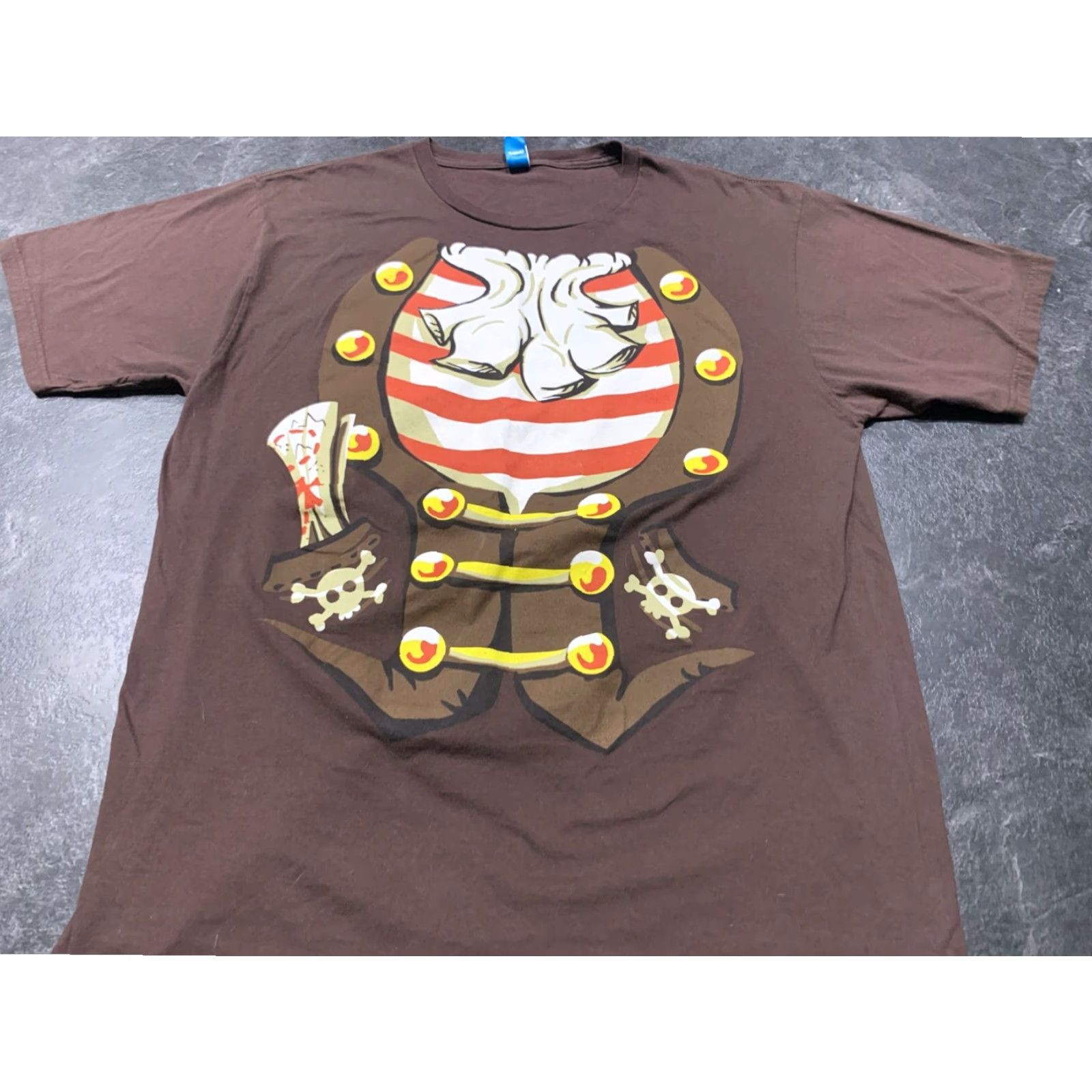 Vintage VINTAGE Brown Short-Sleeve Graphic T-Shirt Pirate Costume Moon Theme XL Men's Size US XL / EU 56 / 4 - 2 Thumbnail