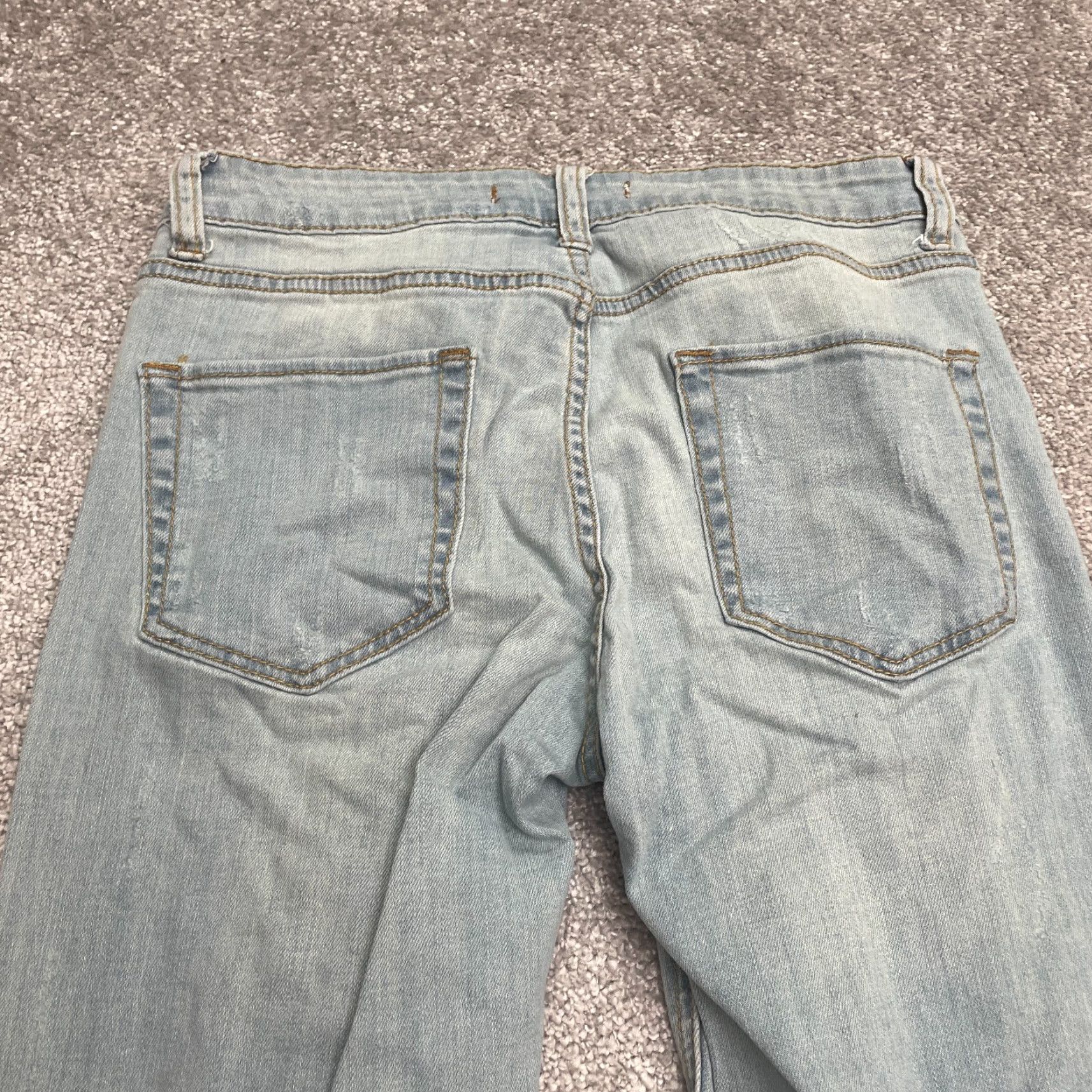 Denime Eunina Jeans Distressed Denim Blue 30x28 Juniors 9 Mid Rise Regular Boyfriend 5-Pocket Design City Modern Modern City Jeans Womens Size 30" / US 8 / IT 44 - 5 Thumbnail