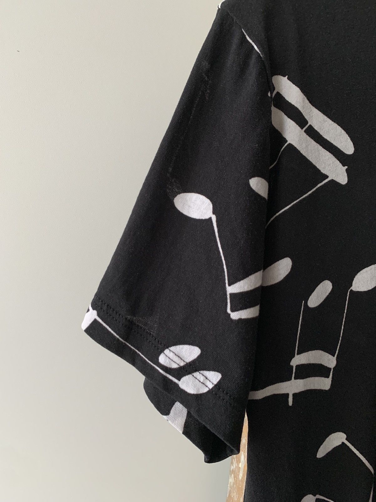 Hedi Slimane × Saint Laurent Paris SAINT LAURENT HEDI SLIMANE MUSIC NOTE BLACK WHITE T-SHIRT Size US S / EU 44-46 / 1 - 3 Thumbnail