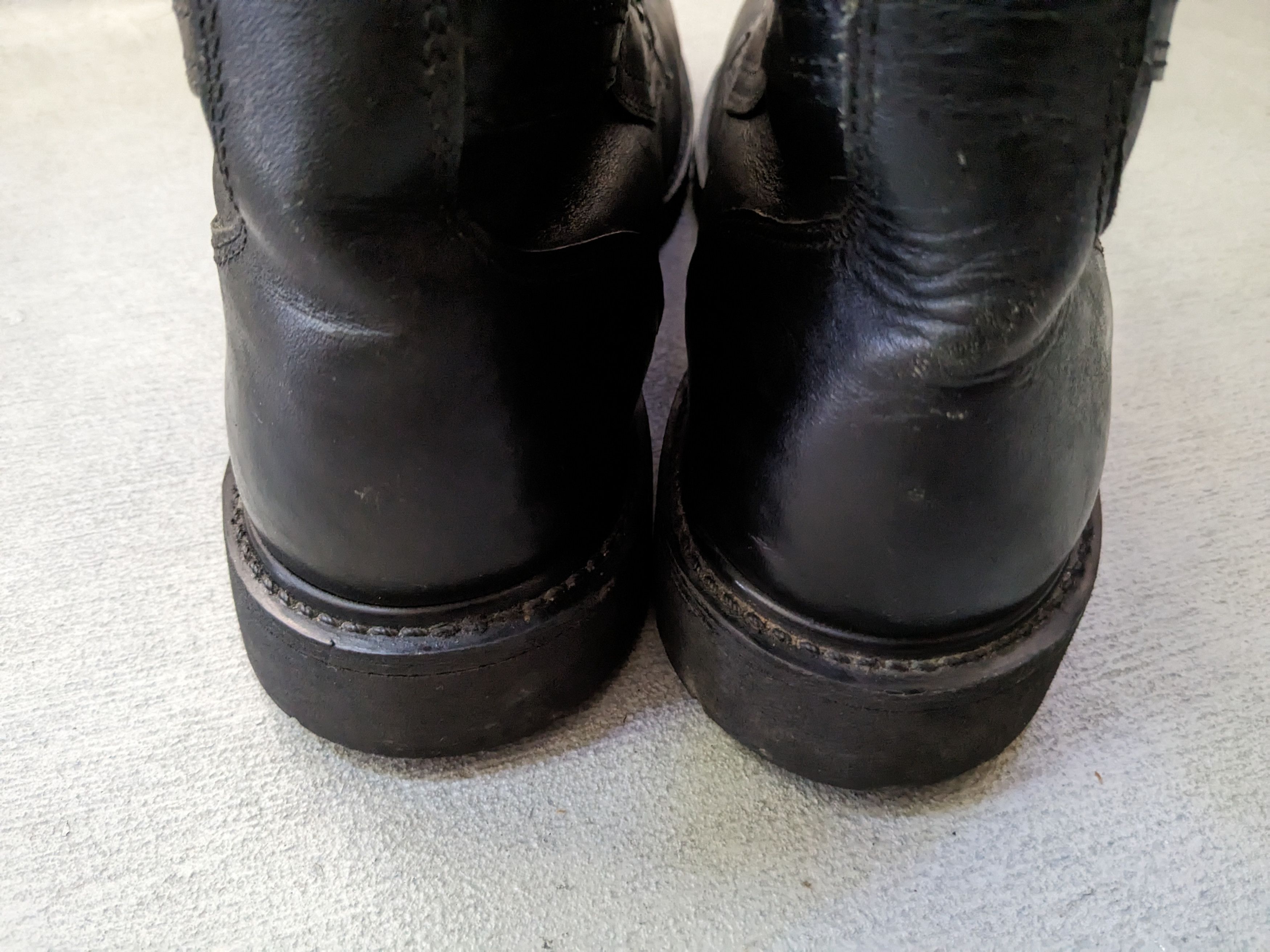 Genuine Leather × Vintage Vintage Combat Boots Black 11.5 Narrow Leather Biker Chunky Size US 11.5 / EU 44-45 - 12 Thumbnail