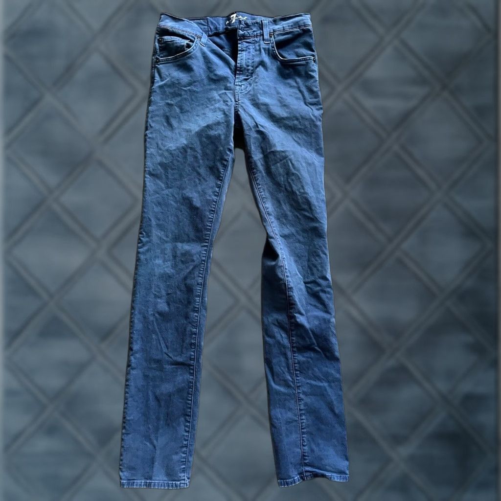 7 For All Mankind Mens 7 For All Mankind Adrien Slim Stretch Pants Khakis Size 29x32 Blue Size US 29 - 1 Thumbnail