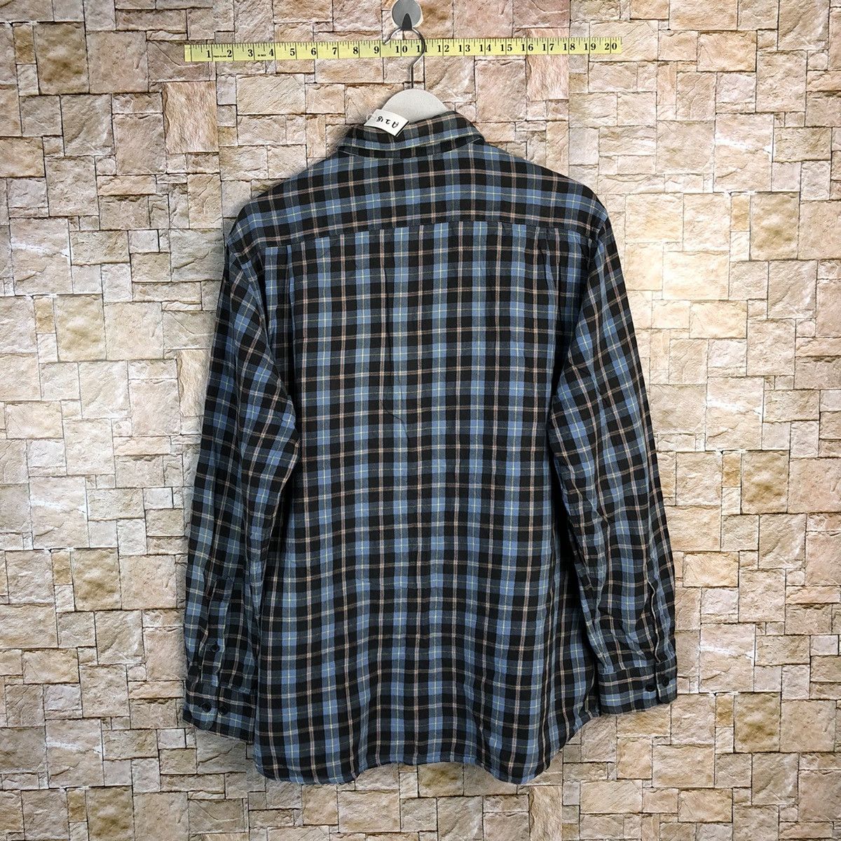 Flannel × Uniqlo Uniqlo Blue Checkred Flannel vintage #A218 Size US XL / EU 56 / 4 - 14 Thumbnail