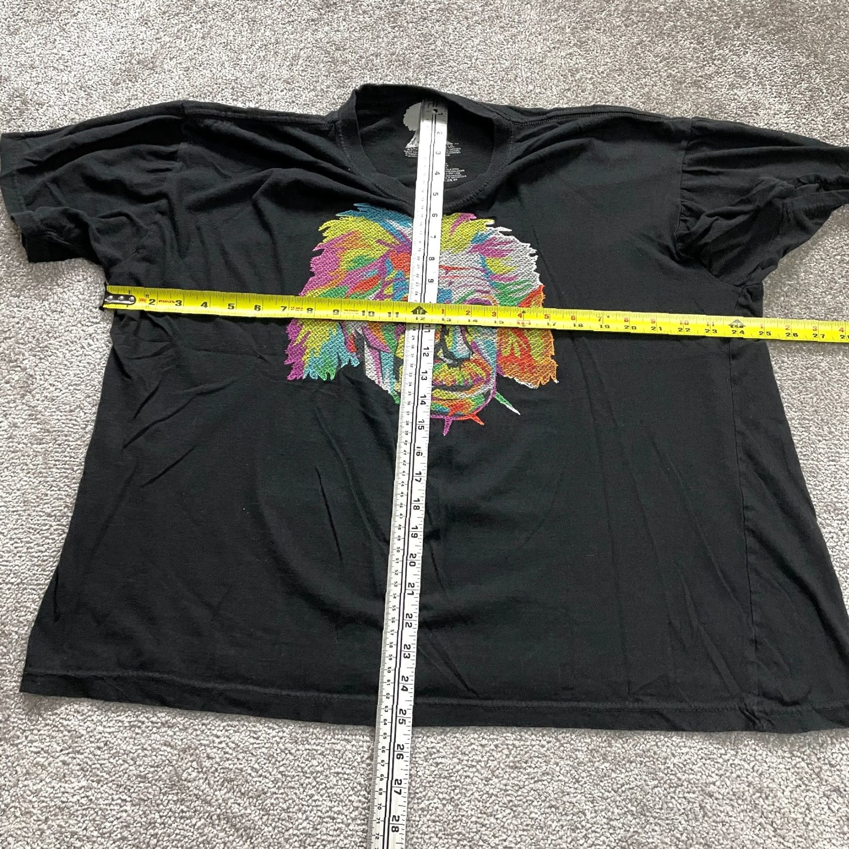 Vintage Albert Einstein T-Shirt Women Graphic Tee Black 2XL Short Sleeve Crew Neck Size XXL / US 16-18 / IT 52-54 - 5 Thumbnail