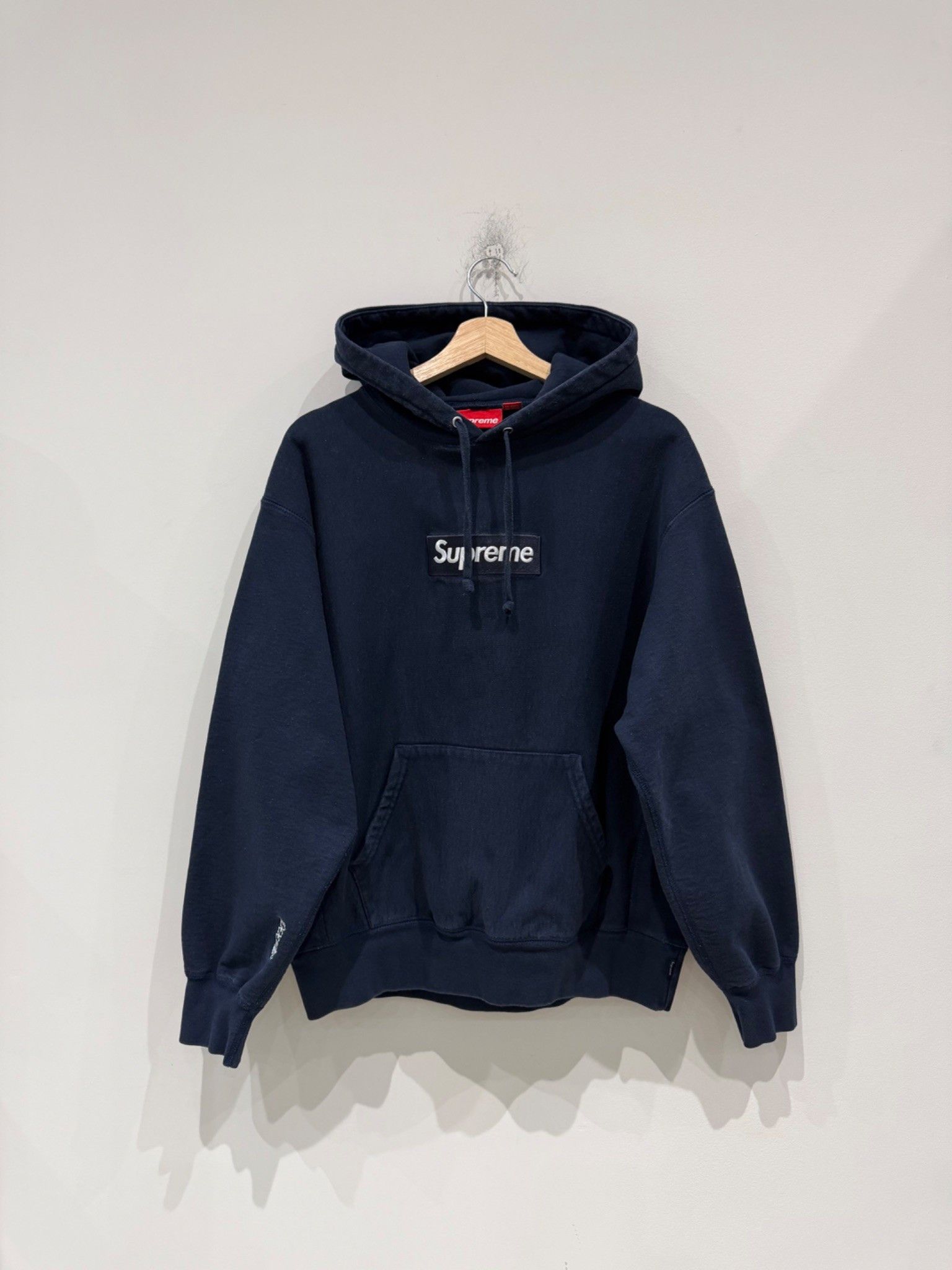 Supreme Supreme Box Logo Hoodie FW24 NAVY | Grailed