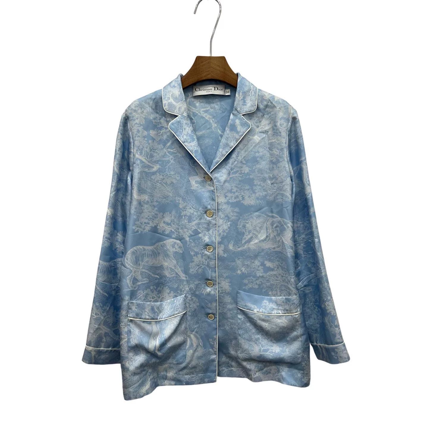 Dior Dior Zoo Silk Shirt Size US XXS / EU 40 - 1 Thumbnail