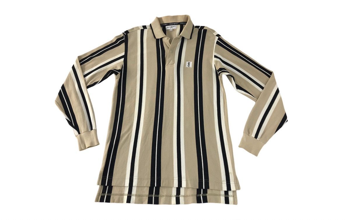Designer × Yves Saint Laurent Vintage YvesSaintlaurent Pour Homme Design Striped Style Size US M / EU 48-50 / 2 - 1 Thumbnail