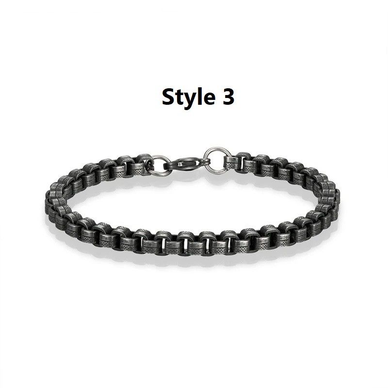 Other Curb Chain Link Bracelet Stainless Steel Punk Gift For Him Size ONE SIZE - 12 Thumbnail