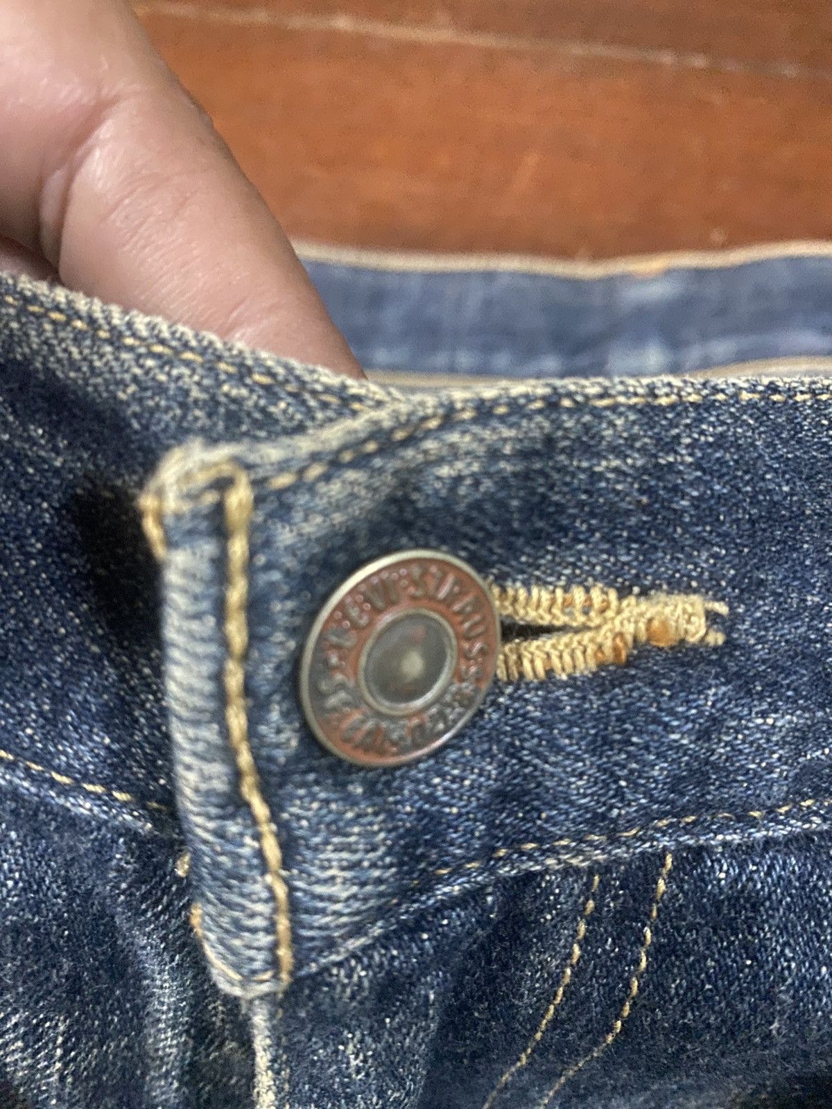 Levi's Rare Levi’s 553 Fade Denim mud wash distressed selvedge Size US 33 - 8 Thumbnail