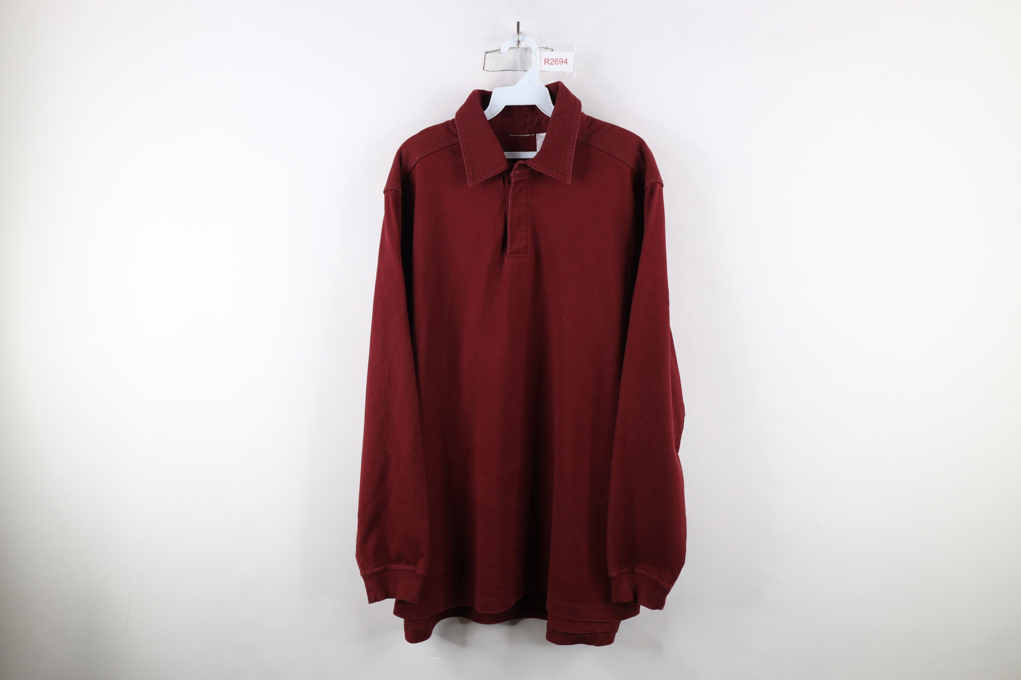 Vintage Vintage 90s Streetwear Heavyweight Long Sleeve Rugby Polo Size US M / EU 48-50 / 2 - 1 Thumbnail