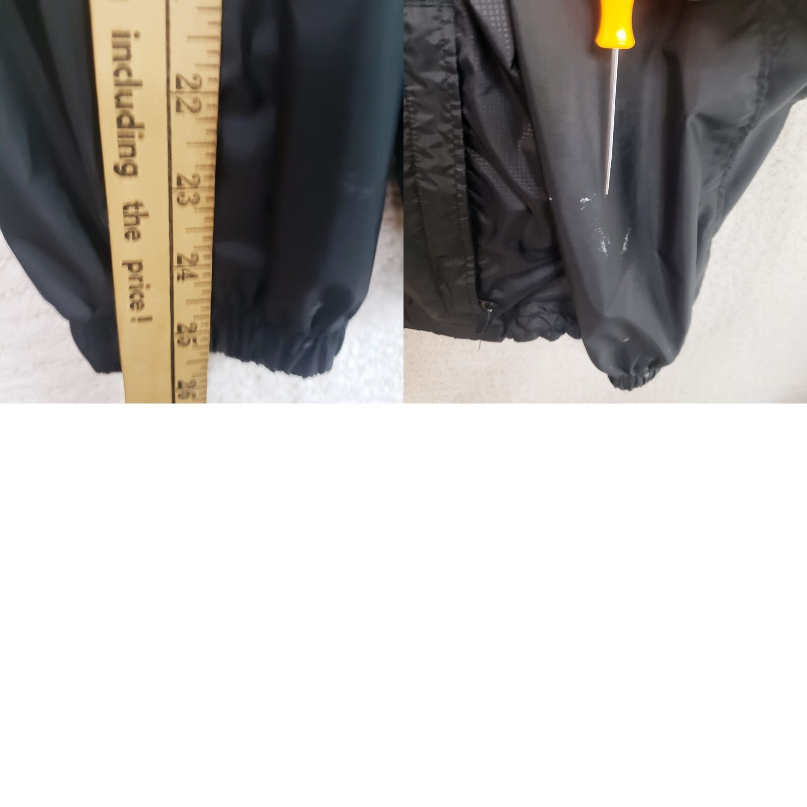 Rains Columbia Hooded Rain Coat Jacket Long Sleeve Black Full Zip Pockets Standup Collar Mens L Rain Size US L / EU 52-54 / 3 - 11 Thumbnail