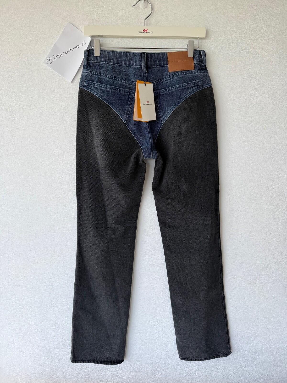 Other new H&M Glenn Martens two tone jeans denim blue grey 10 38 Size 38" / US 16 / IT 52 - 3 Thumbnail