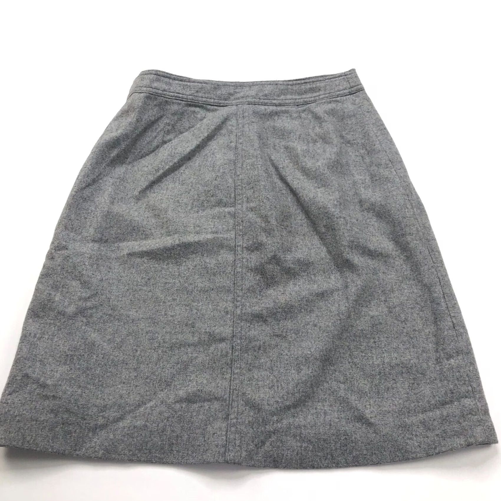 J.Crew J.Crew 4 Women's Zip Flat Lined Midi A-Line Skirt Gray Size 27" / US 4 / IT 40 - 5 Thumbnail