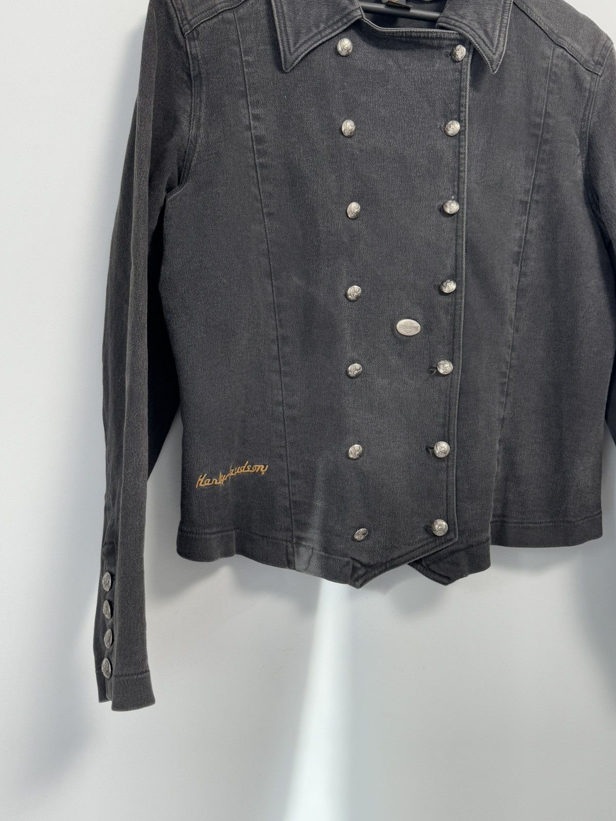 Harley Davidson HARLEY-DAVIDSON VTG FADED JEAN JACKET DOUBLE BREASTED Size M / US 6-8 / IT 42-44 - 2 Thumbnail