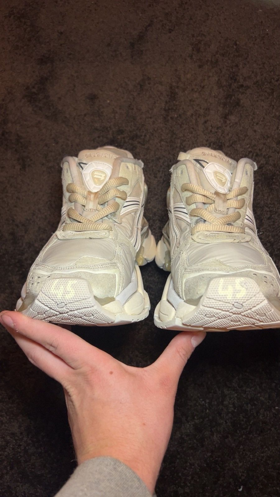 Balenciaga Balenciaga Runner Beige Size US 12 / EU 45 - 3 Thumbnail