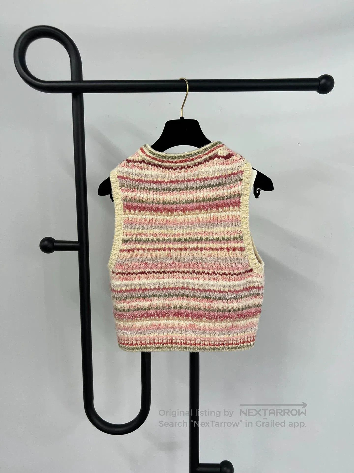Chanel Chanel Pink Stripe Bow Knit Vest. Size S / US 4 / IT 40 - 2 Thumbnail