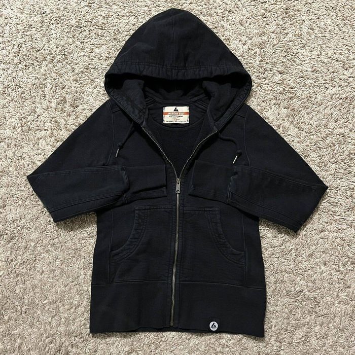 American Giant Elbow Patch Heavyweight Full Zip Hoodie Made In USA Grailed