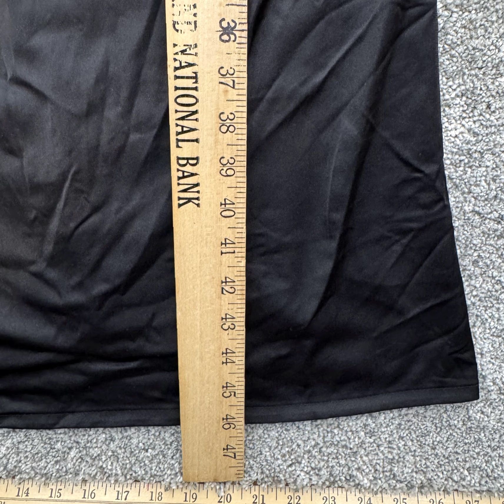 Vintage VINTAGE Velrose Slip Dress Sz 40 Adjustable Strap Midi USA Goth Sleek Minimalist 90s Womens Black" Size S / US 4 / IT 40 - 3 Thumbnail