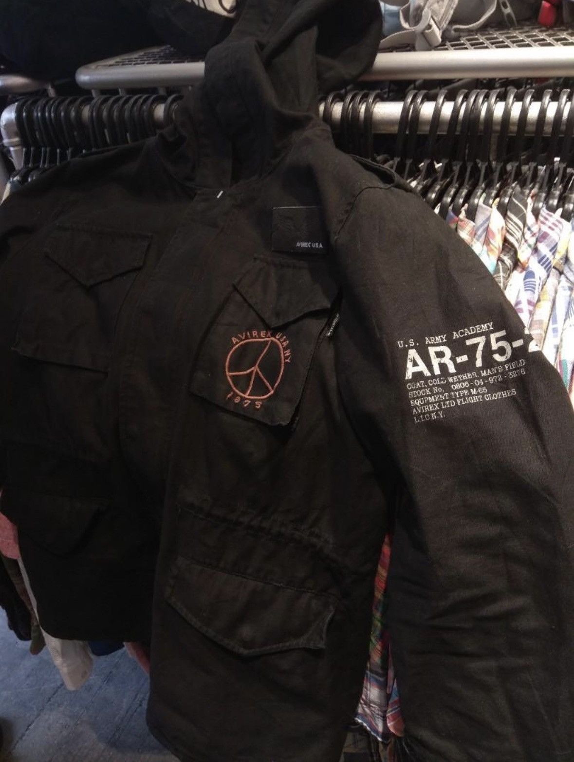 AVIREX M65 希少】AVIREX M-65 ワッペン フィールドジャケット MA-1 L