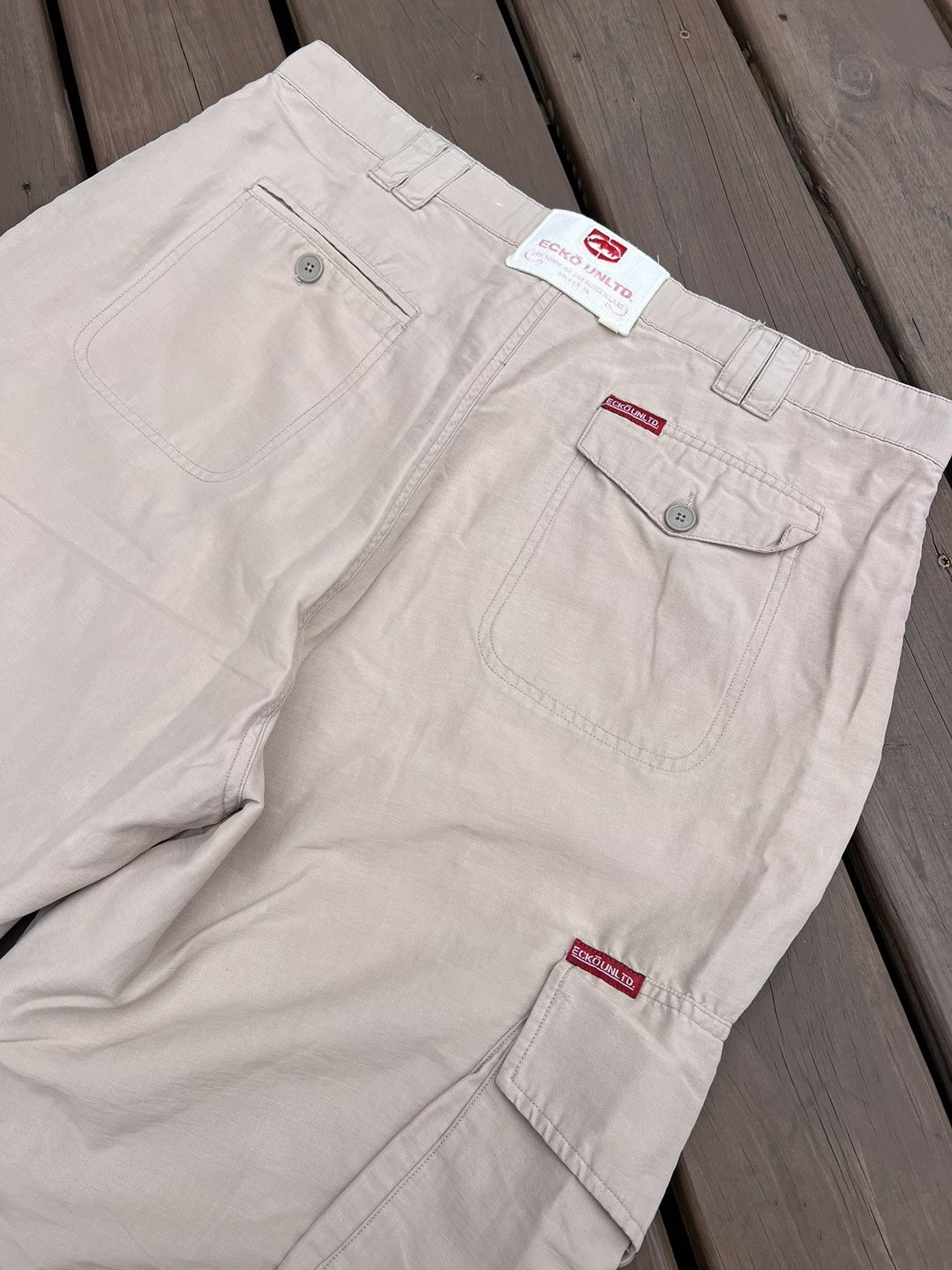 Ecko Unltd. × Vintage Vintage Y2K Ecko Unltd Baggy Skater Cargo Shorts Size US 38 / EU 54 - 4 Thumbnail