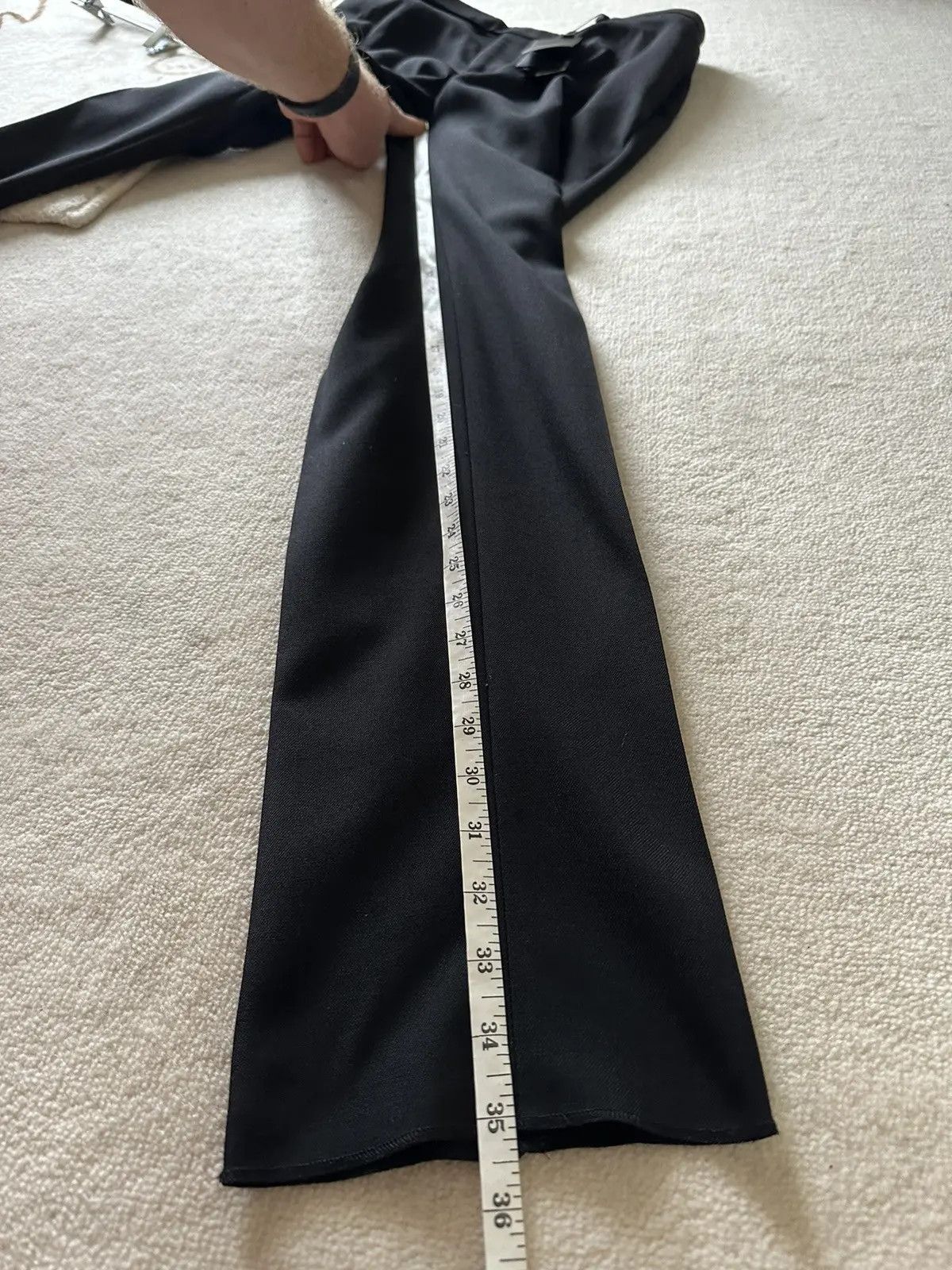 Saint Laurent Paris Saint Laurent Gabardine Black Slim Suit 48 NWT Size 48R - 10 Thumbnail